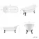 Highbury 1550mm Roll Top Slipper Bath - Black Claw Feet