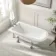 Abingdon 1500mm Single Ended Roll Top Bath - Chrome Feet