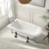 Abingdon 1500mm Single Ended Roll Top Bath - Black Feet