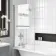 Abingdon 1700 Roll Top Shower Bath - Chrome Ball Feet & 6mm Easy Clean Screen With Rail