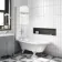 Abingdon 1500 Roll Top Shower Bath - White Ball Feet & 6mm Easy Clean Screen