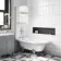 Abingdon 1500 Roll Top Shower Bath - Chrome Ball Feet & 6mm Easy Clean Screen With Rail
