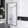 Abingdon 1700 Roll Top Shower Bath - White Ball Feet & 6mm Easy Clean Matt Black Framed Screen