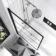 Abingdon 1500 Roll Top Shower Bath - White Claw Feet & 6mm Easy Clean Matt Black Grid Screen