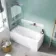 Stafford 1500x700 Shower Bath & 4mm Screen with Rail