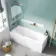 Stafford 1700x700 Shower Bath & 4mm Screen with Rail