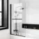 Stafford 1500x700 Shower Bath & 4mm Matt Black Screen with Rail