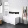Stafford 1600x700 Round Shower Bath & 6mm Easy Clean Screen with Rail