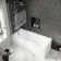 Hereford 1600x700 Square Shower Bath & 6mm Easy Clean Screen with Rail