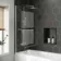Hereford 1700x700 Square Shower Bath & 6mm Easy Clean Screen with Rail