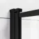 Hereford 1500x700 Square Shower Bath & 6mm Easy Clean Matt Black Framed Bath Screen
