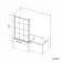 L Shaped 1500 Shower Bath & 6mm Easy Clean Matt Black Grid Bath Screen - Left Handed