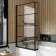 L Shaped 1600 Shower Bath & 6mm Easy Clean Matt Black Grid Bath Screen - Left Handed