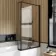 L Shaped 1600 Shower Bath with Front Panel & 6mm Easy Clean Matt Black Framed Bath Screen - Right Handed