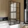 L Shaped 1700 Shower Bath & 6mm Easy Clean Matt Black Grid Bath Screen - Right Handed