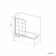 Dover 1500x750 Keyhole Shower Bath & 6mm Easy Clean Matt Black Grid Bath Screen