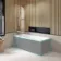 Witney 1700x700 Square Shower Bath & 6mm Easy Clean Chrome Bath Screen