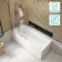 Witney 1700x700 Square Shower Bath & 6mm Easy Clean Brushed Gunmetal Bath Screen