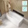 Witney 1700x700 Square Shower Bath & 6mm Easy Clean Brushed Copper Bath Screen