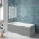 Antigua 1700x750 Keyhole Shower Bath & 6mm Easy Clean Chrome Bath Screen