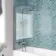Antigua 1700x750 Keyhole Shower Bath & 6mm Easy Clean Brushed Gunmetal Bath Screen