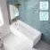 Antigua 1700x750 Keyhole Shower Bath & 6mm Easy Clean Brushed Copper Bath Screen