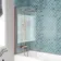 Antigua 1700x750 Keyhole Shower Bath & 6mm Easy Clean Brushed Copper Bath Screen