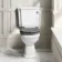 Hudson Traditional Close Coupled Toilet With Graphite Grey Wooden Seat
