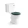 Hudson Traditional Close Coupled Toilet With Midnight Green Wooden Seat