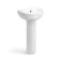 Denver Rimless Close Coupled Toilet & Pedestal Basin Set