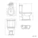 Enid Traditional Close Coupled Toilet With Gloss White Wooden Seat & Pedestal Basin - Double Tap Hole