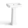 Hudson Traditional Low-Level Toilet With Inky Blue Seat & Pedestal Basin - Single Tap Hole