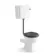 Hudson Traditional Low-Level Toilet With Graphite Grey Seat & Pedestal Basin - Double Tap Hole