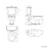 Hudson Traditional Toilet With Dove Grey Seat & Pedestal Basin Set - Double Tap Hole