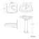 Hudson Traditional Low-Level Toilet With Midnight Green Seat & Pedestal Basin - Double Tap Hole