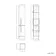Harper Gloss White Floor Standing Tall Cabinet 1900x300mm - Brushed Brass Accents