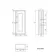 Dove Grey Wall Hung Cabinet 700x300mm - Brushed Brass Accents