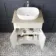 Lucia Chalk White Vanity With Oak Effect Top & Curved Counter Top Basin 640mm