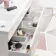 Trent Gloss White Wall Hung Double Basin Drawer Vanity 1200mm