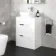 Avon Gloss White Vanity Drawer with Curved Counter Top Basin 600mm