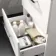 Avon Gloss White Vanity Drawer with Marble Top & Curved Counter Top Basin 600mm