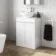 Trent Gloss White Vanity with Marble Top & Oval Counter Top Basin 600mm