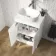 Trent Gloss White Vanity with Marble Top & Curved Counter Top Basin 600mm