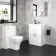 Avon & Trent Gloss White Slimline Back To Wall Unit and Atlanta Toilet