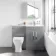 Avon Stone Grey Combination Vanity Basin and Atlanta Toilet 1100mm - Right Handed