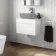 Trent Gloss White Wall Hung Drawer with Marble Top 600mm - Excludes Counter Top Basin