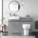 Foster Stone Grey Combination Vanity Basin with Marble Top & Denver Toilet 1200mm