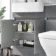Foster Stone Grey Combination Vanity Basin with Marble Top & Atlanta Toilet 1200mm