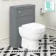 Bermuda Traditional Dove Grey Slimline Back To Wall Unit and Seattle Toilet