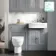 Monaco Dove Grey Combination Vanity Traditional Basin and Seattle Toilet 1200mm